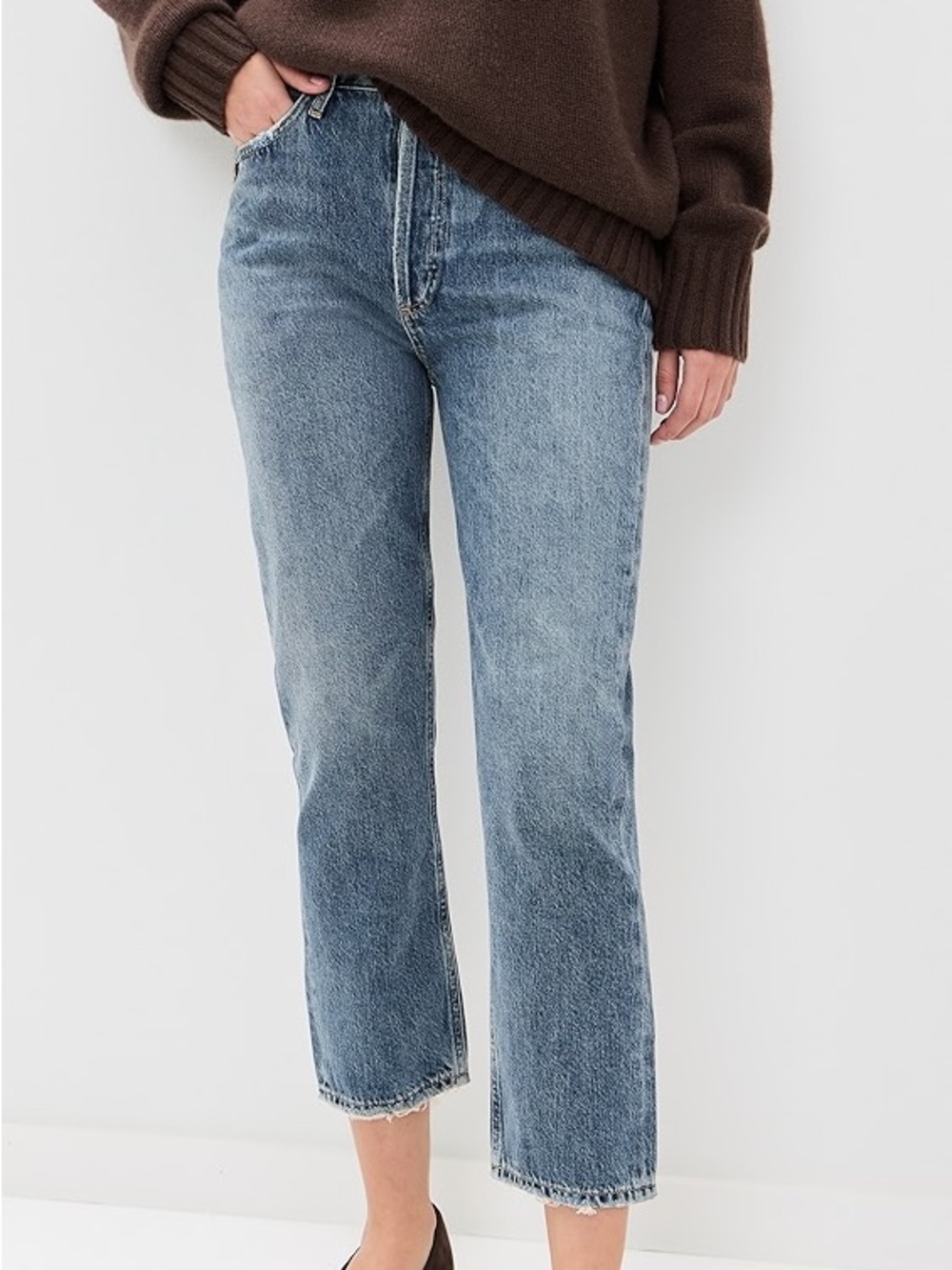 AGOLDE Riley High Rise Straight Crop Jeans Size 29